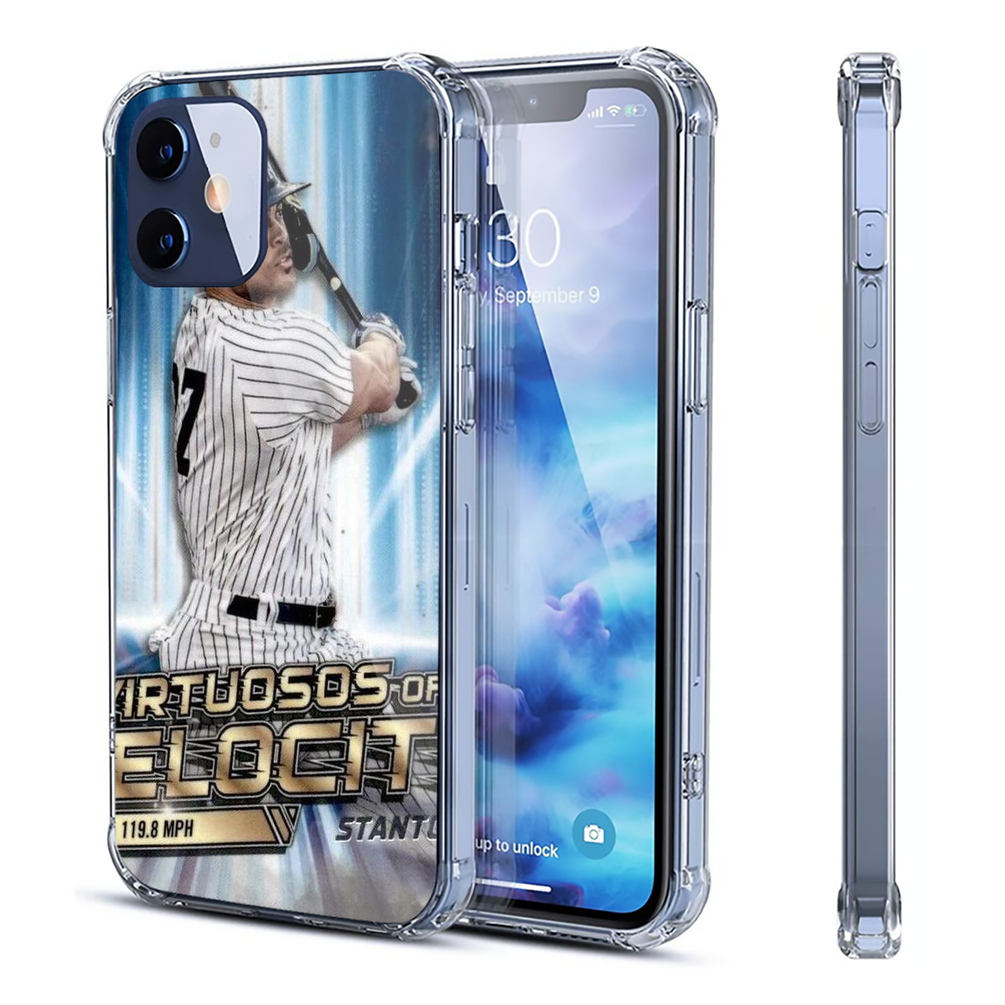 Giancarlo Stanton 33 Clear IPhone 12 Case – Soft TPU With UV Print – Enhanced Drop Protection, Precise Fit, Anti-Fingerprint, Customizable Design, Scratch-Resistant, Yellow-Resistant